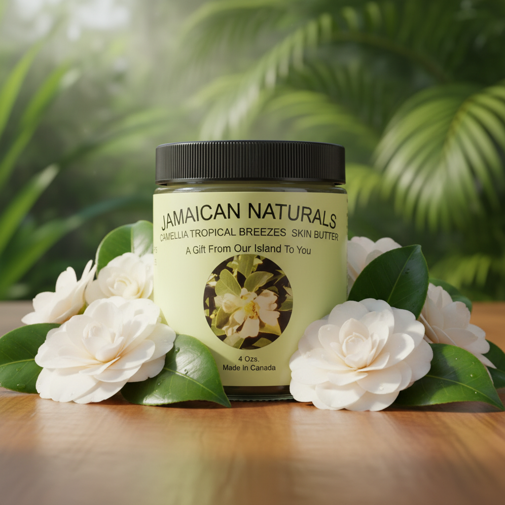 All Natural Camellia Body Butter Jamaican Naturals Tropical Breeze for Radiant Skin - Jamaican Naturals