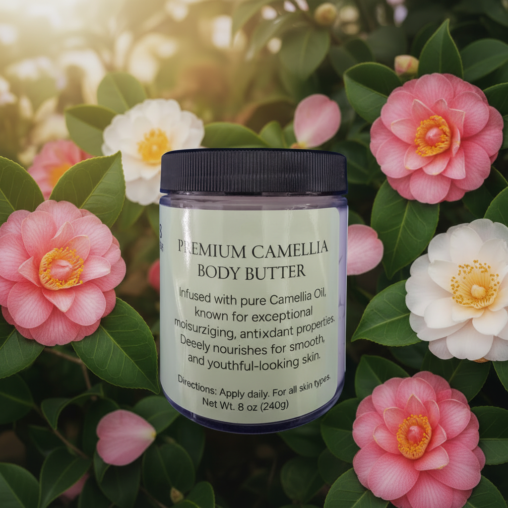 All Natural Camellia Body Butter Jamaican Naturals Tropical Breeze for Radiant Skin - Jamaican Naturals