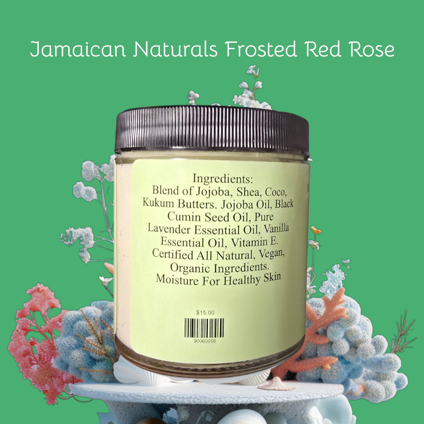 JAMAICAN NATURALS FROSTED RED ROSE FACE AND BODY BUTTER