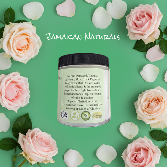 Frosted Red Rose Body Butter for Luxurious Hydration - Jamaican Naturals