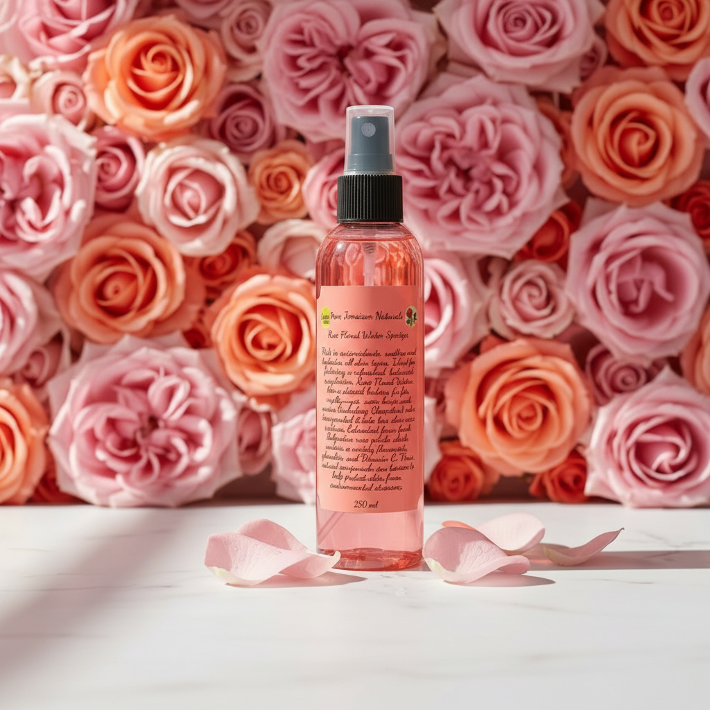 Bulgarian Rose Petals Floral Water Spritzer for Refreshing Skincare - Jamaican Naturals