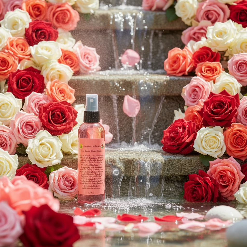 Bulgarian Rose Petals Floral Water Spritzer for Refreshing Skincare - Jamaican Naturals