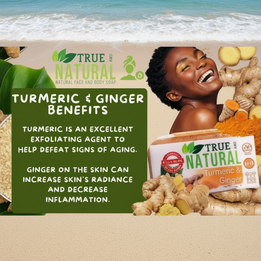 All Natural Skincare By True and Natural Soap Turmeric & Ginger - Jamaican Naturals