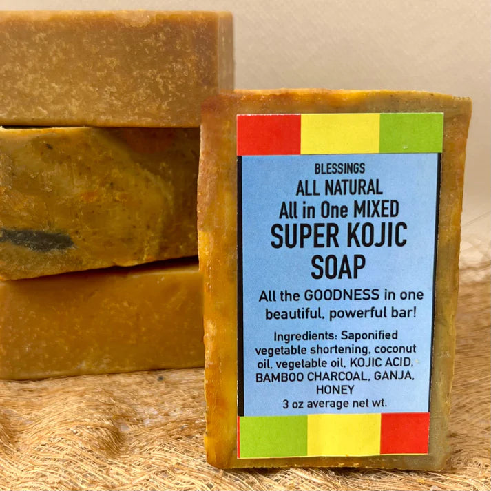 BLESSINGS ALL NATURAL SUPER KOJIC ALL IN ONE FACE & BODY BAR