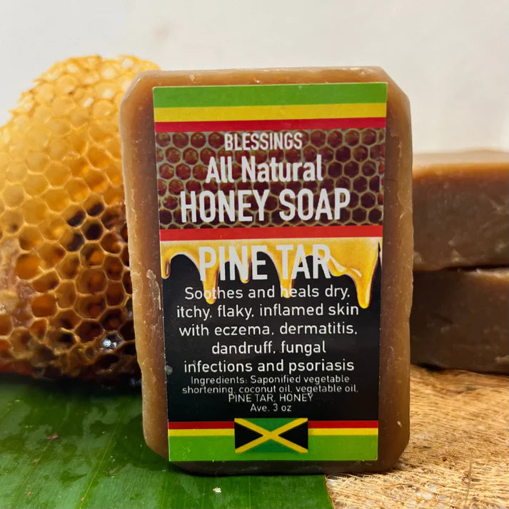 BLESSINGS ALL NATURAL HONEY PINE TAR FACE & BODY BAR