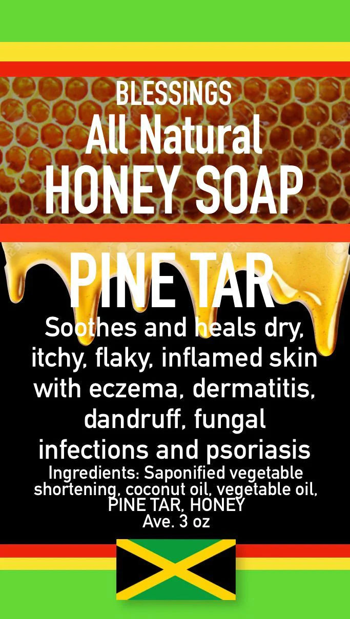 BLESSINGS ALL NATURAL HONEY PINE TAR FACE & BODY BAR