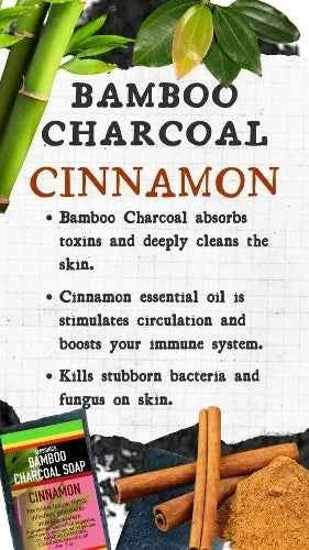 All Natural Bamboo Charcoal Soap Cinnamon