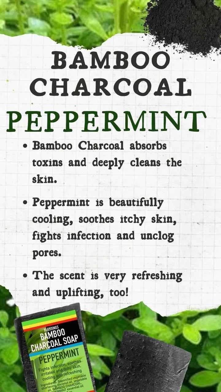 All Natural Skincare Blessings Bamboo Charcoal Peppermint - Jamaican Naturals