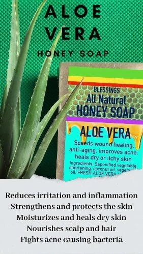BLESSINGS ALL NATURAL HONEY ALOE VERA FACE & BODY BAR