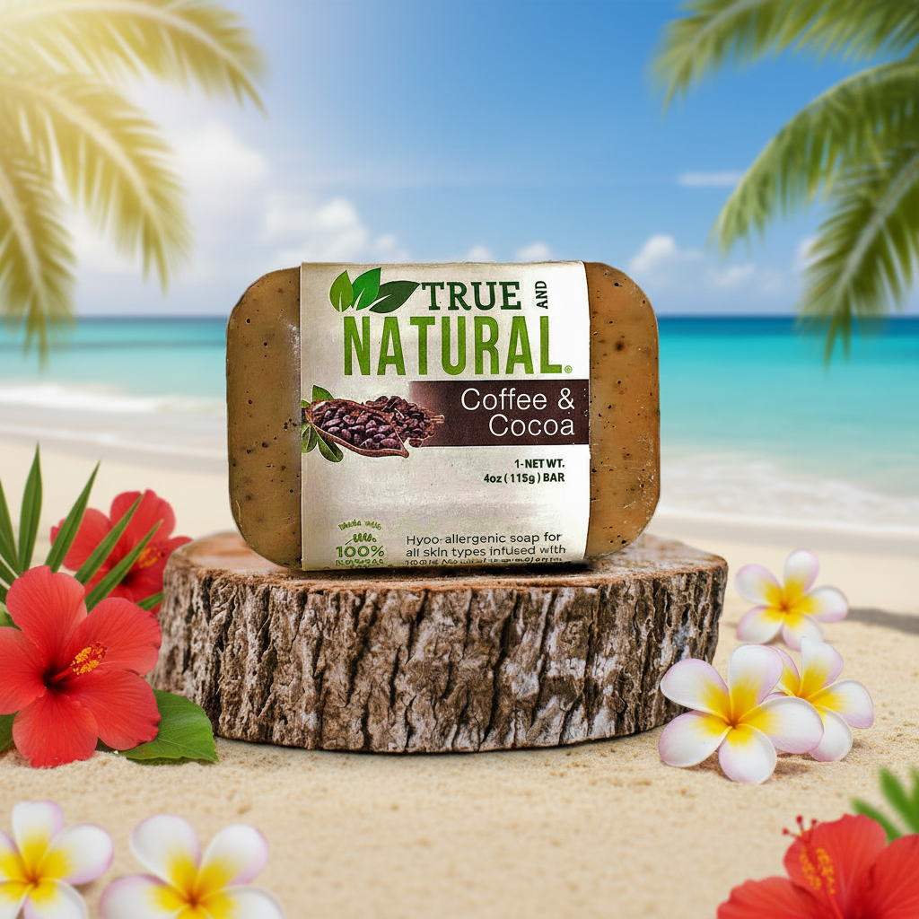 All Natural Skincare By True and Natural Coffee & Cocoa Soap - Jamaican Naturals