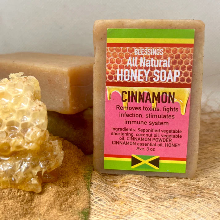 BLESSINGS ALL NATURAL HONEY SOAP CINNAMON FACE & BODY