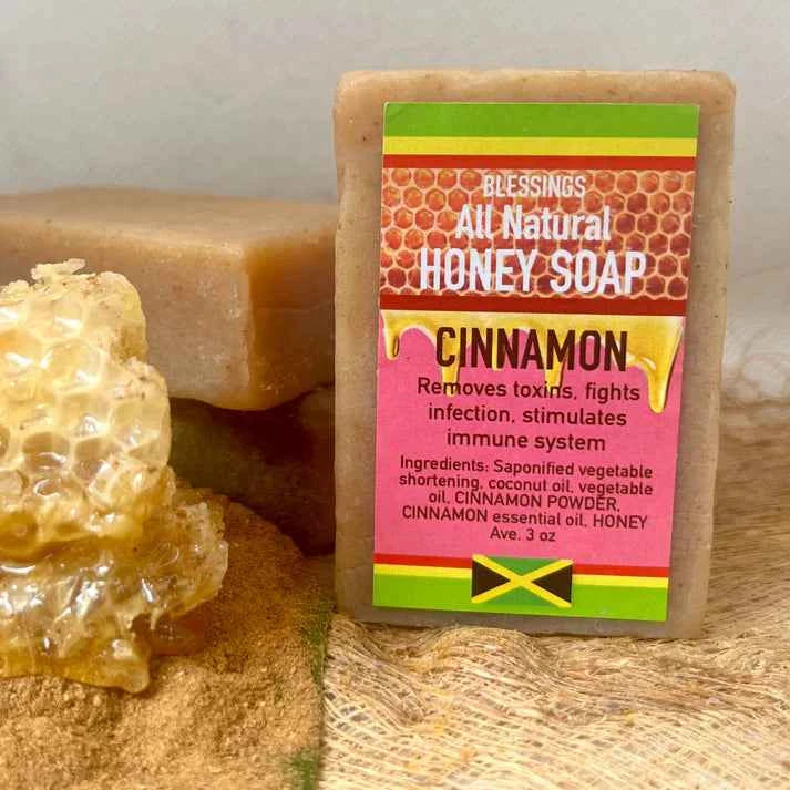 All Natural Skincare Blessings Honey Soap Cinnamon - Jamaican Naturals