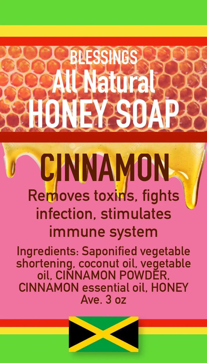 BLESSINGS ALL NATURAL HONEY SOAP CINNAMON FACE & BODY
