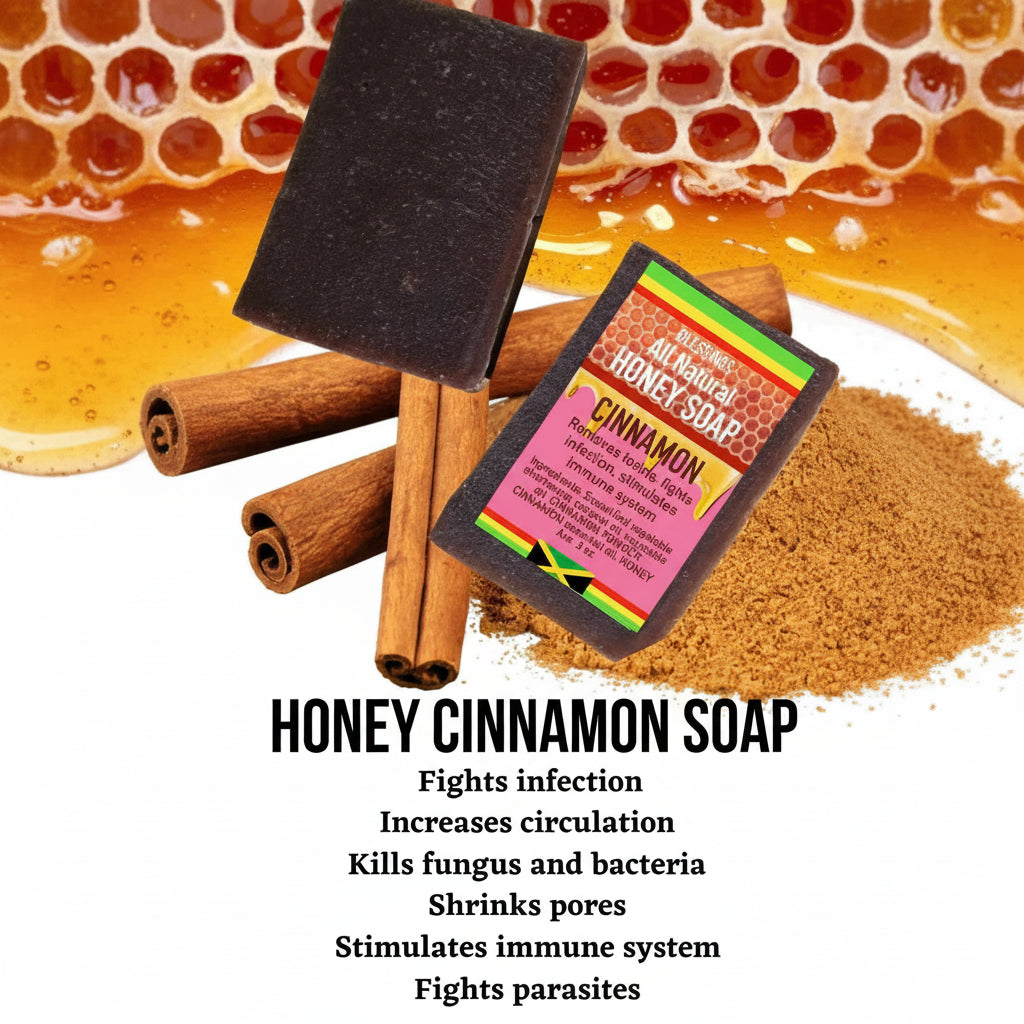 All Natural Skincare Blessings Honey Soap Cinnamon - Jamaican Naturals