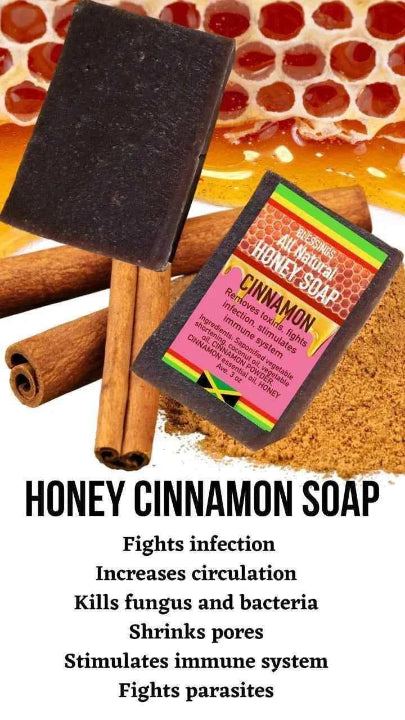 All Natural Skincare Blessings Honey Soap Cinnamon - Jamaican Naturals