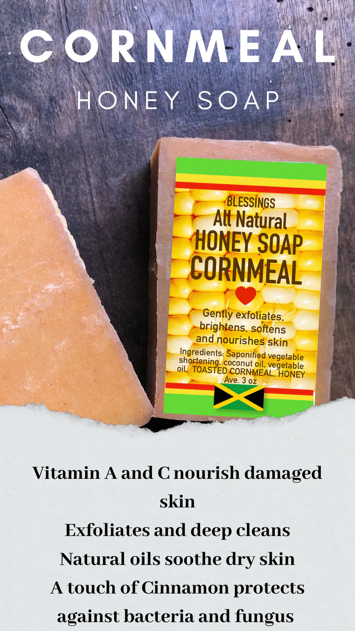 BLESSINGS ALL NATURAL HONEY CORNMEAL FACE & BODY BAR