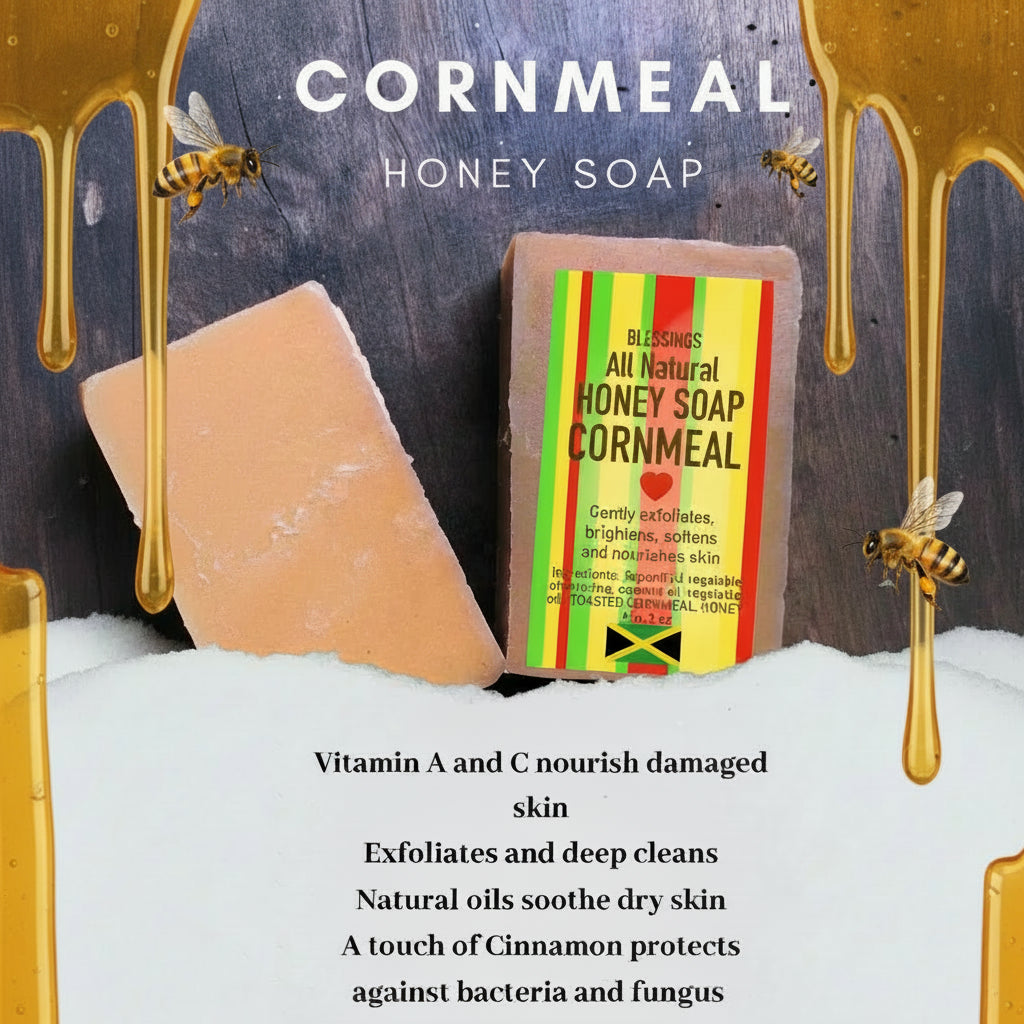All Natural Honey Soap Cornmeal - Jamaican Naturals - Product Description