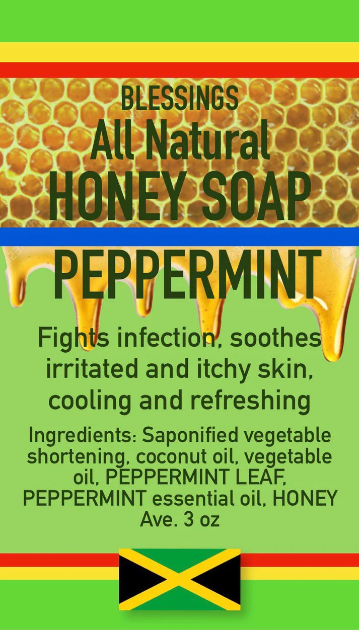 BLESSINGS ALL NATURAL HONEY PEPPERMINT FACE & BODY BAR