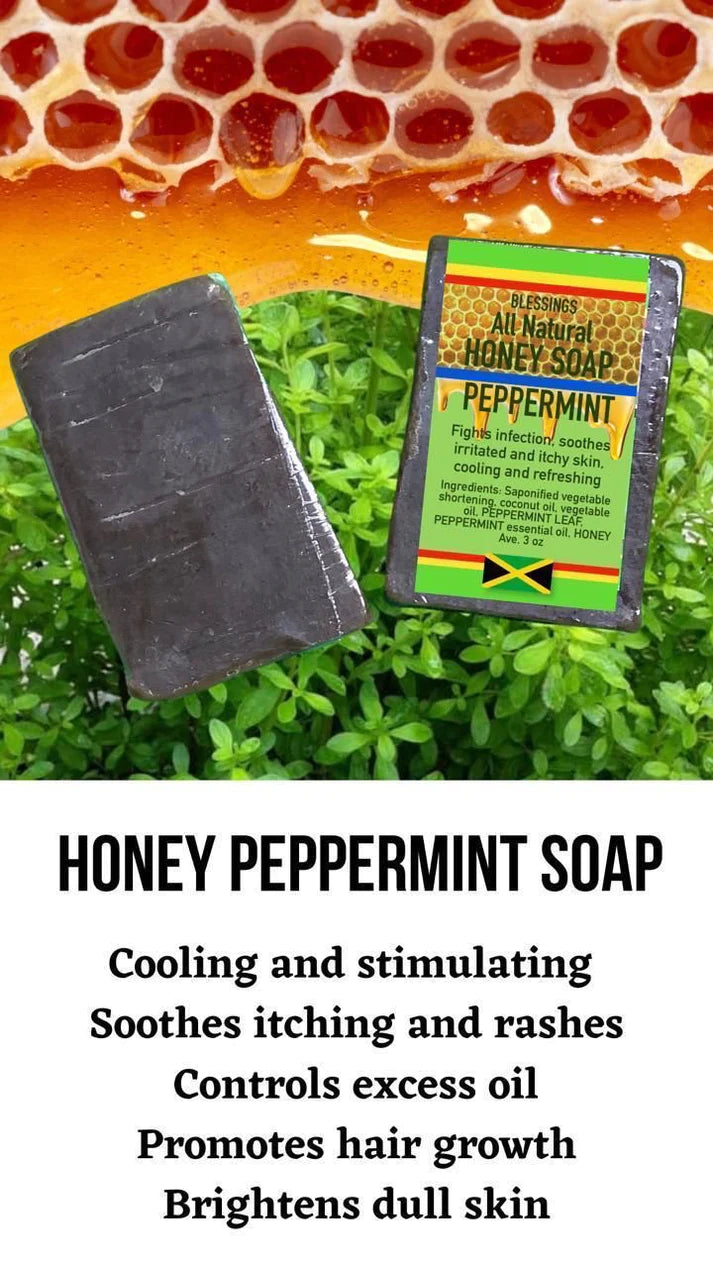 BLESSINGS ALL NATURAL HONEY PEPPERMINT FACE & BODY BAR