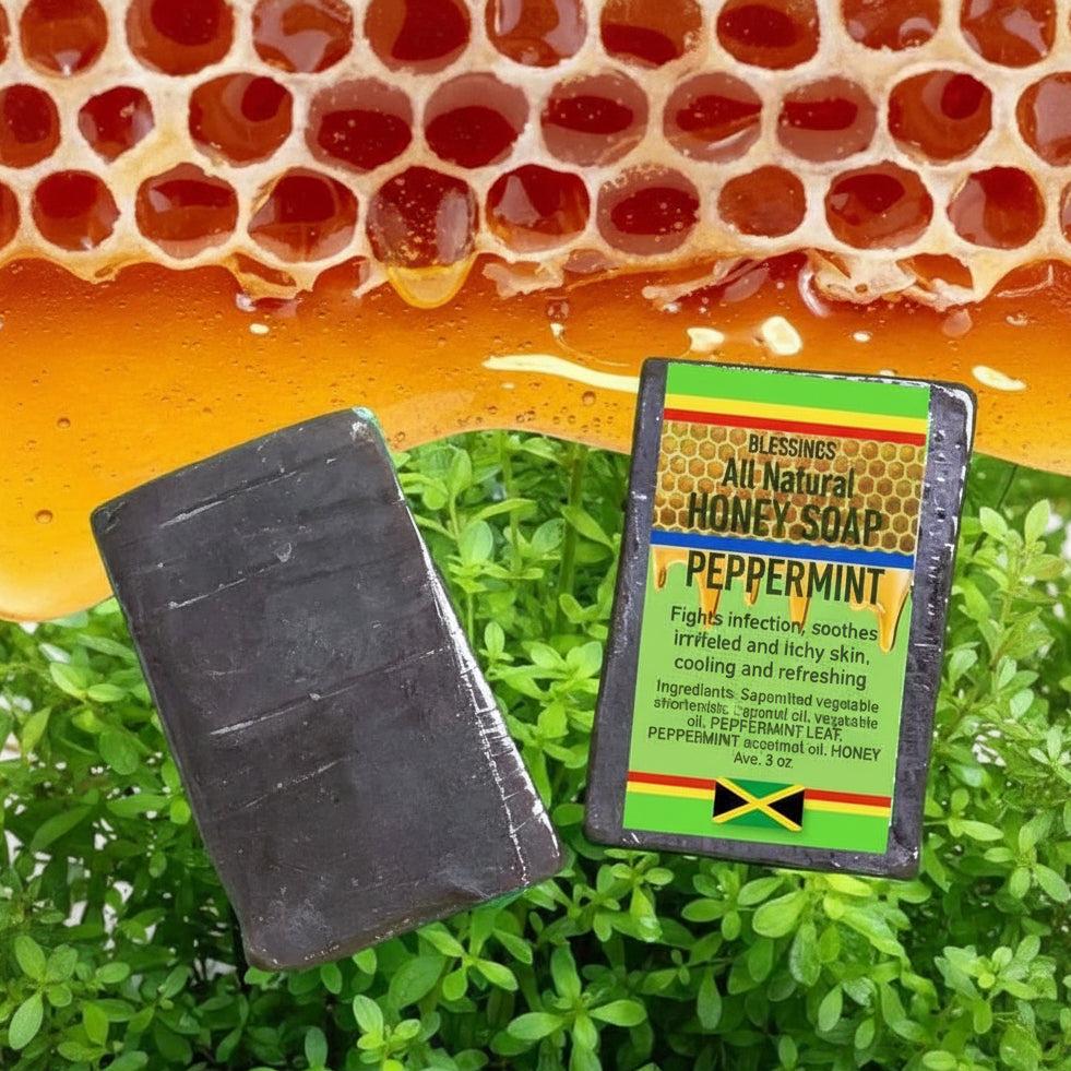 All Natural Honey Soap Peppermint - Jamaican Naturals - Product Description
