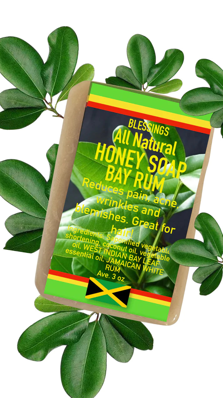 BLESSINGS ALL NATURAL HONEY BAY RUM FACE & BODY BAR