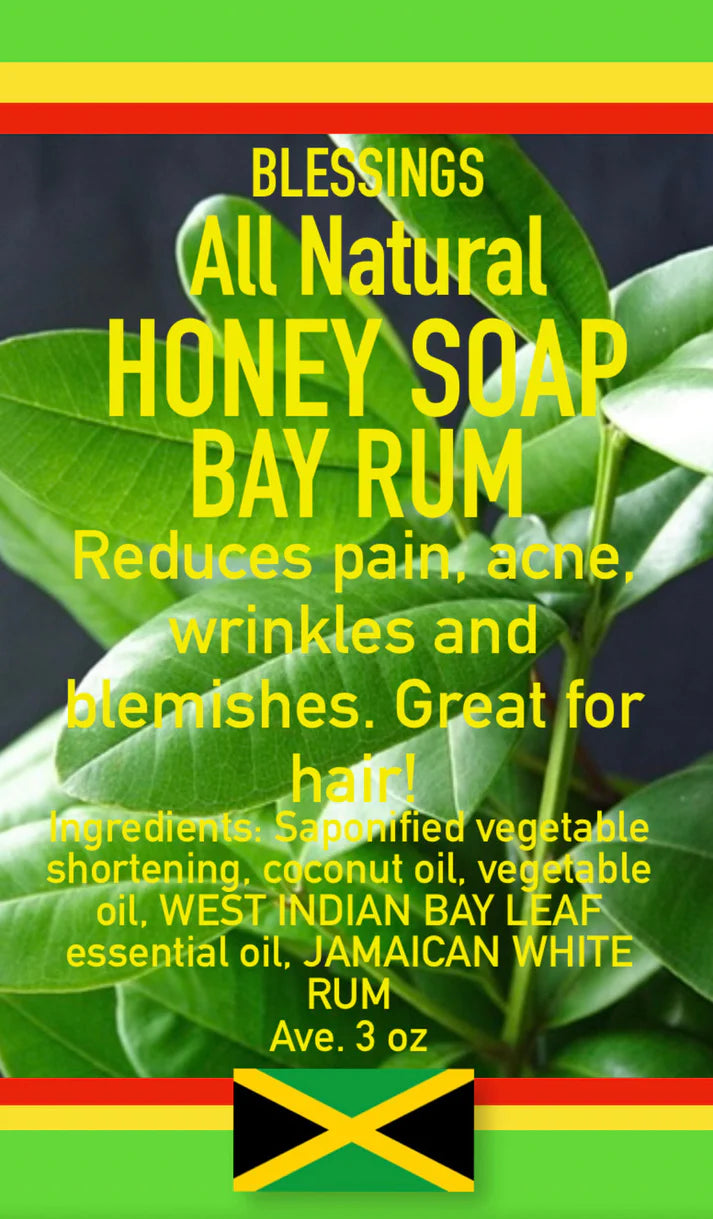 BLESSINGS ALL NATURAL HONEY BAY RUM FACE & BODY BAR