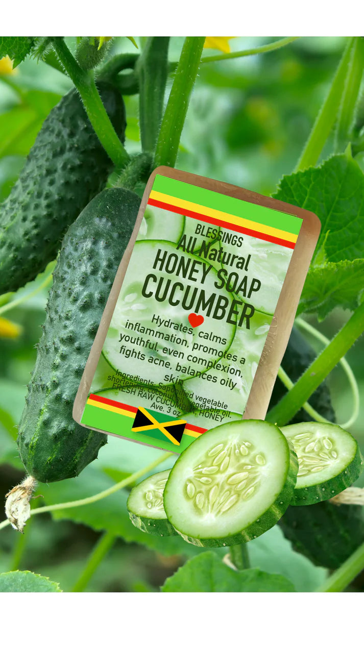 BLESSINGS ALL NATURAL HONEY CUCUMBER FACE & BODY BAR