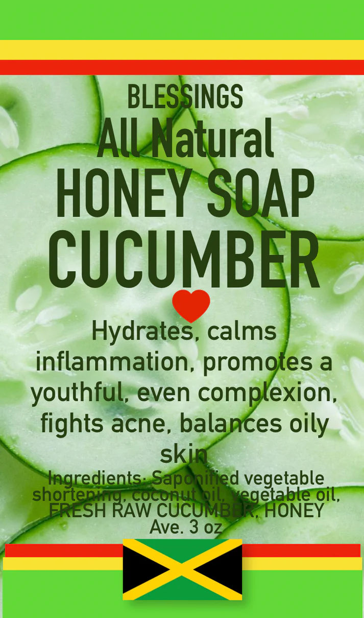 BLESSINGS ALL NATURAL HONEY CUCUMBER FACE & BODY BAR
