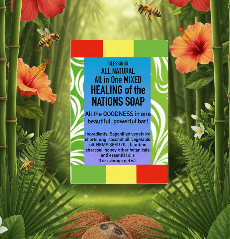 All Natural Skincare Blessings All In One Mixed Healing Of The Nations Soap - Jamaican Naturals