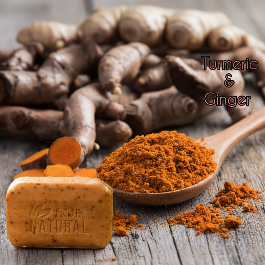 All Natural Skincare By True and Natural Soap Turmeric & Ginger - Jamaican Naturals