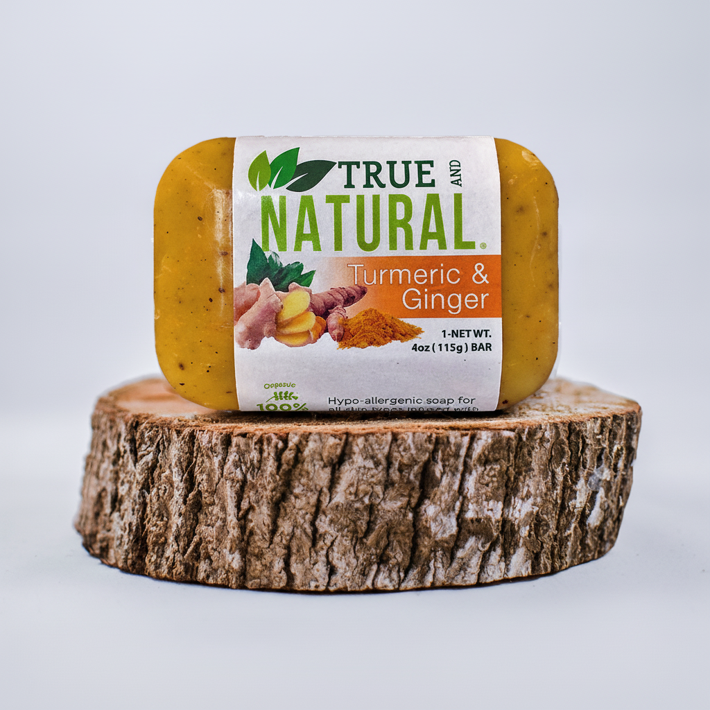 All Natural Skincare By True and Natural Soap Turmeric & Ginger - Jamaican Naturals