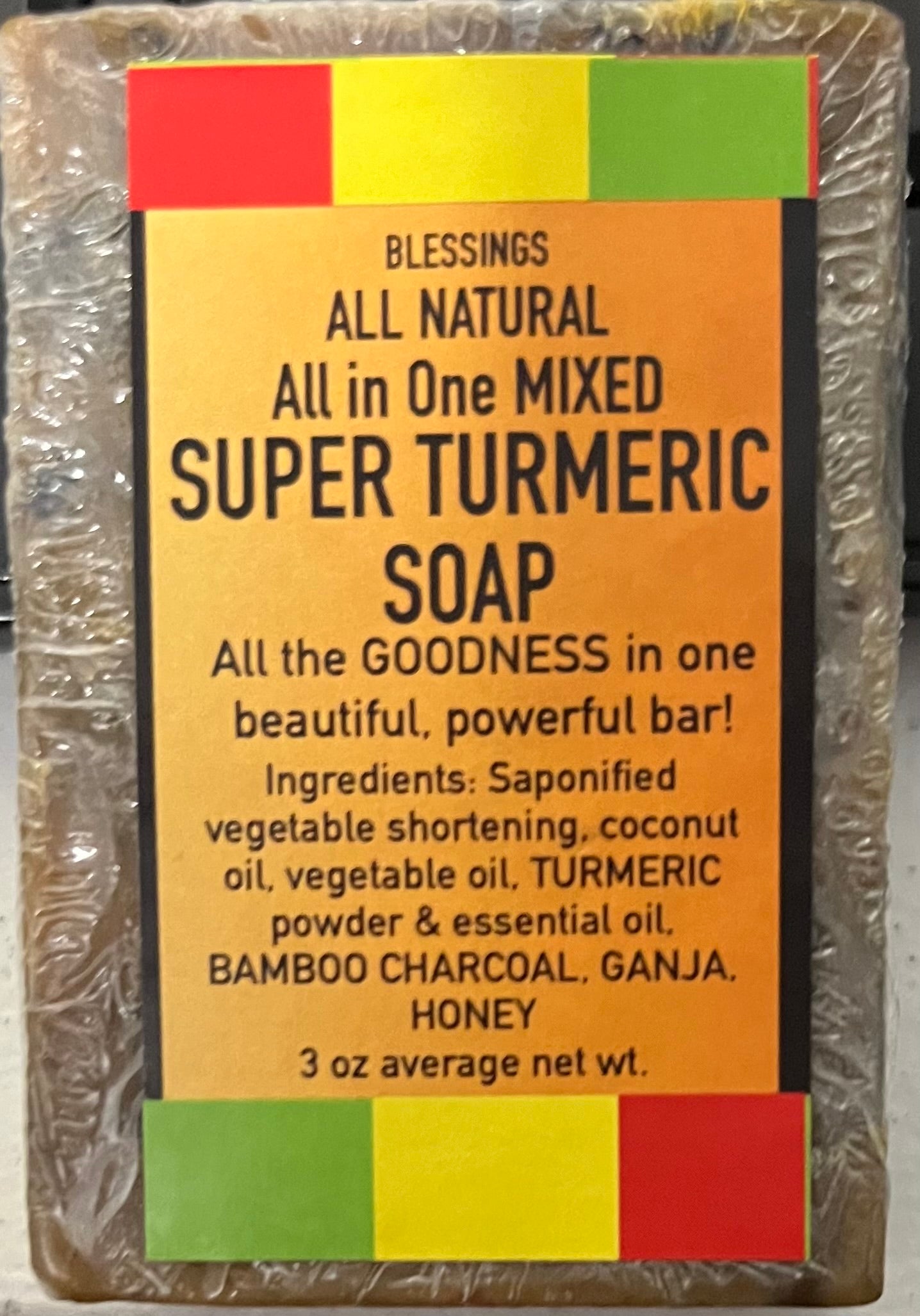 BLESSINGS ALL NATURAL SUPER TURMERIC ALL IN ONE FACE & BODY BAR
