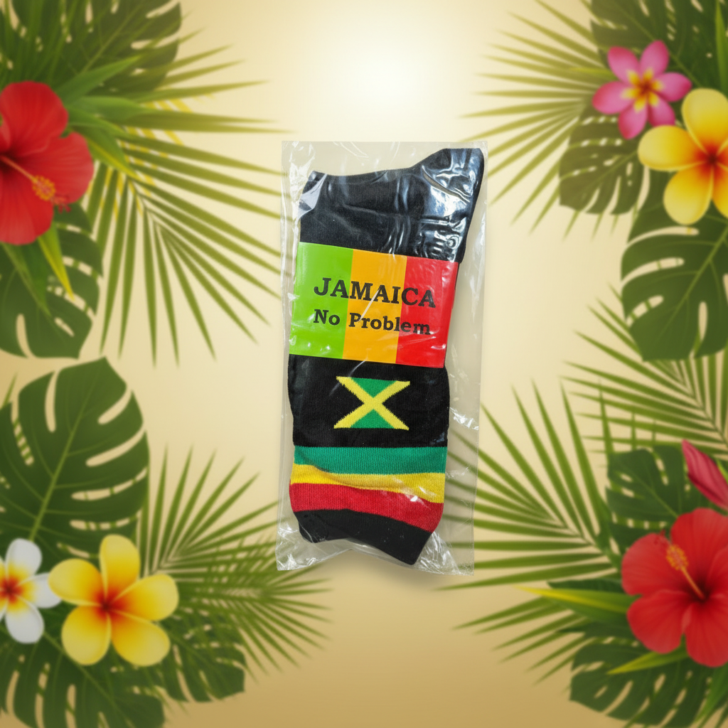 Rasta Black Sock for Ultimate Comfort - Jamaican Naturals