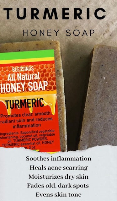 BLESSINGS ALL NATURAL HONEY TURMERIC FACE & BODY BAR