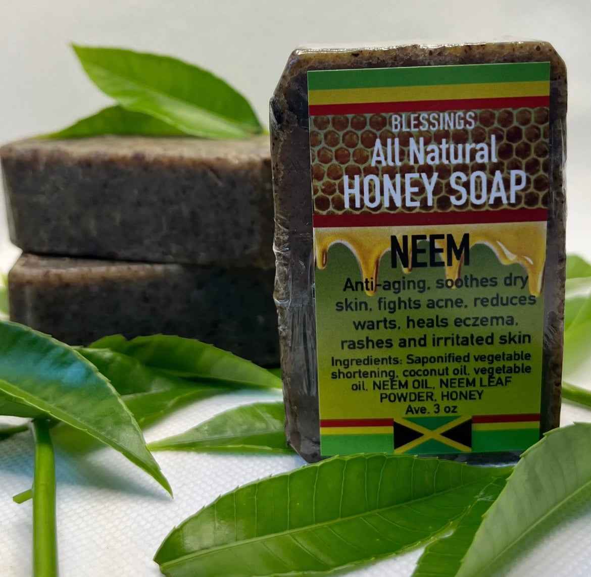All Natural Skincare Blessings Honey Soap Neem - Jamaican Naturals