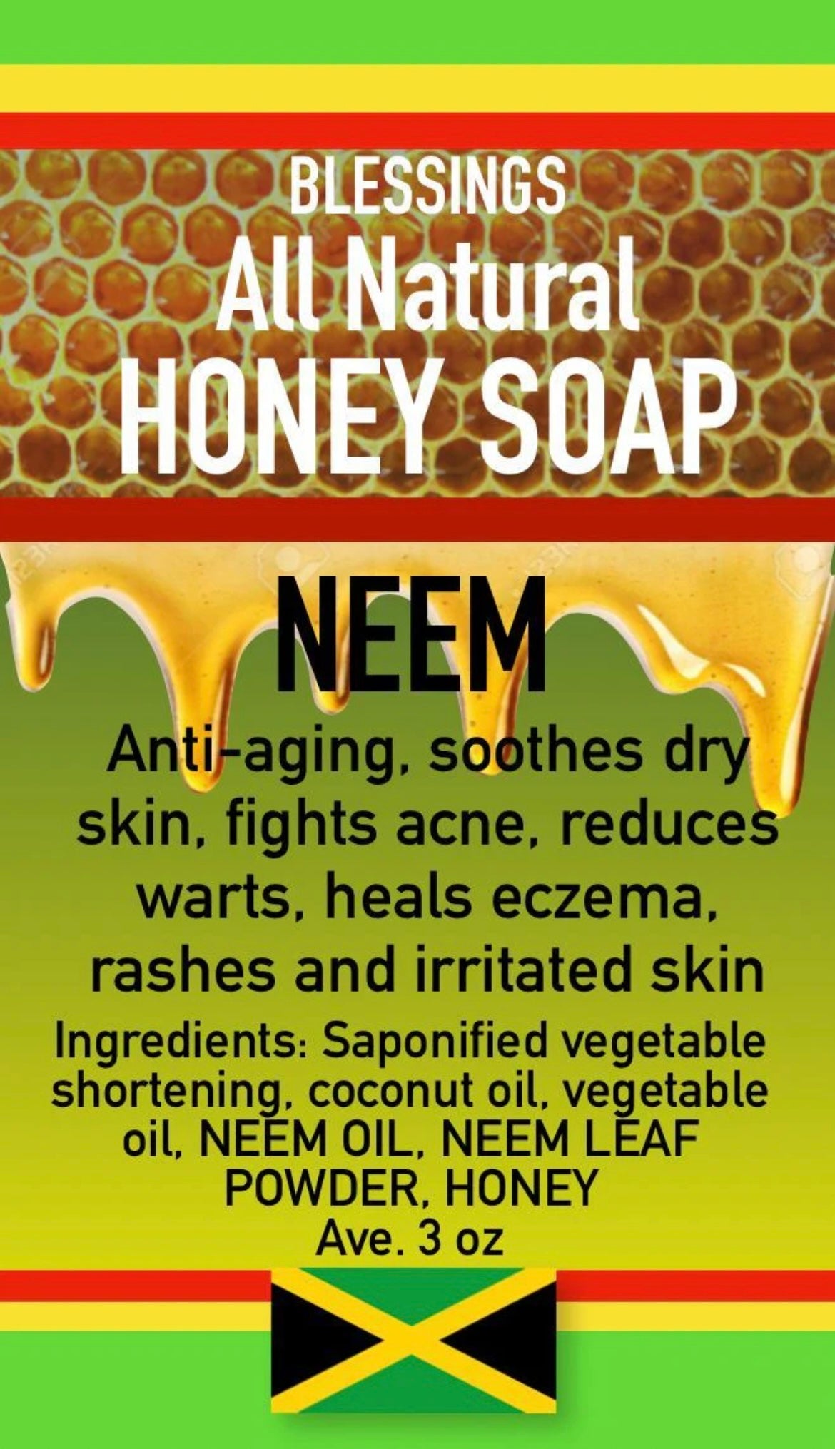 BLESSINGS ALL NATURAL HONEY NEEM OIL FACE & BODY BAR