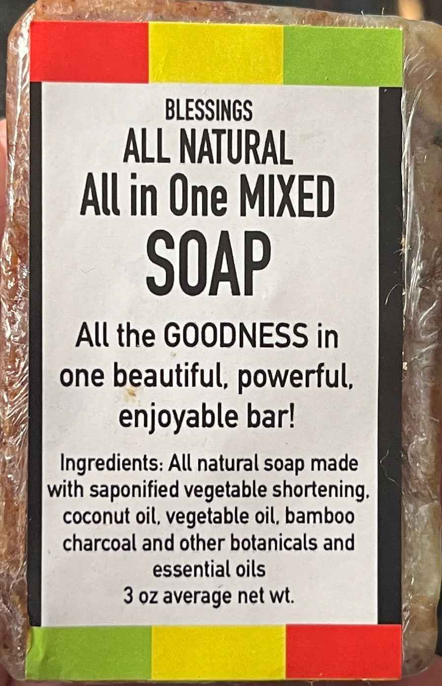 All Natural Skincare Blessings All In One Mixed Soap - Jamaican Naturals