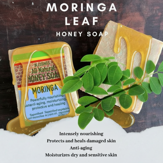 All Natural Skincare Blessings Honey Soap Moringa