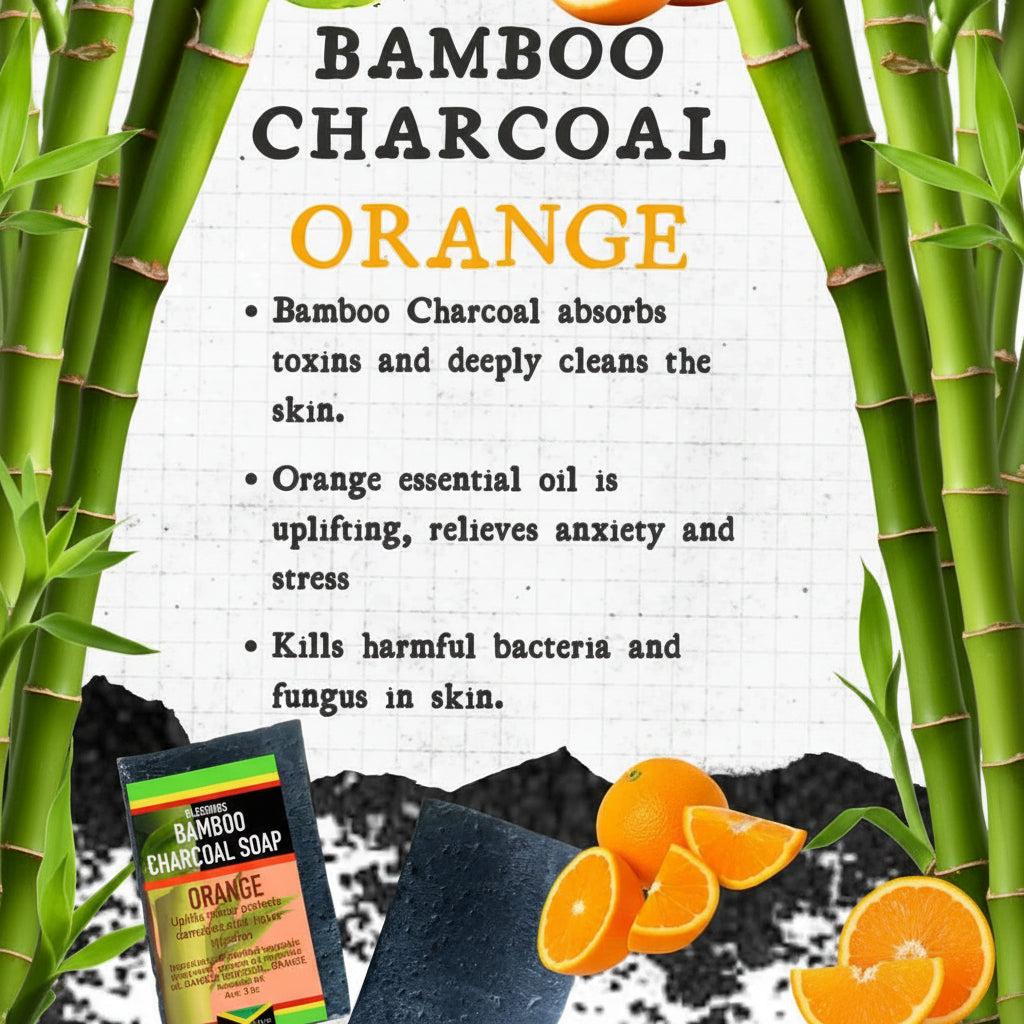 All Natural Skincare Blessings Bamboo Charcoal Orange - Jamaican Naturals