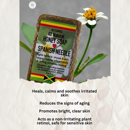 All Natural Skincare Blessings Honey Soap Spanish Needle (Bidens Pilosa)