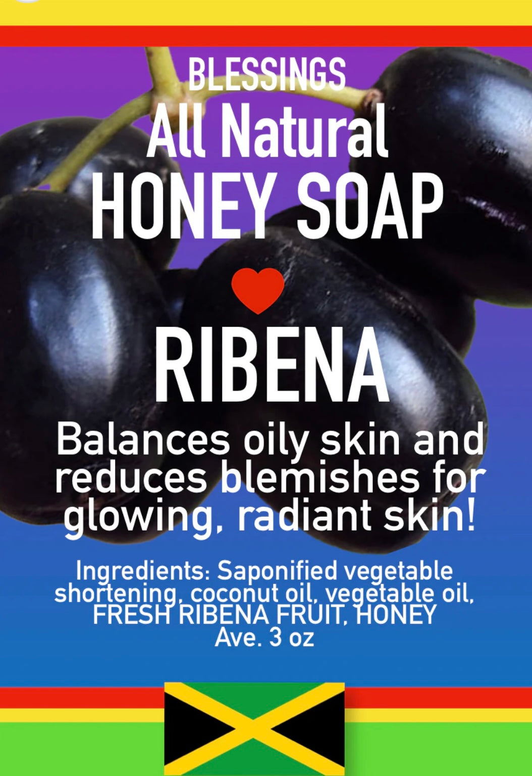 BLESSINGS ALL NATURAL HONEY RIBENA FACE & BODY SOAP
