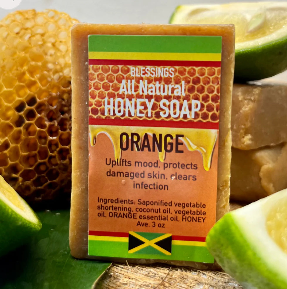BLESSINGS ALL NATURAL HONEY ORANGE FACE & BODY SOAP