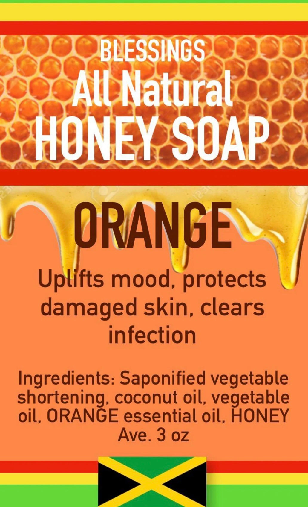 BLESSINGS ALL NATURAL HONEY ORANGE FACE & BODY SOAP