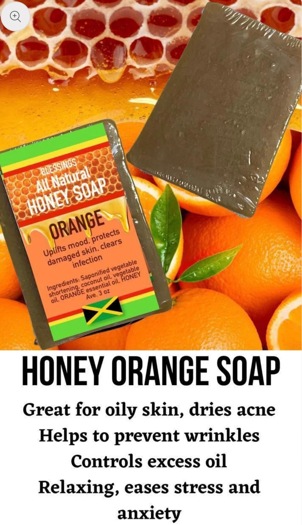 BLESSINGS ALL NATURAL HONEY ORANGE FACE & BODY SOAP