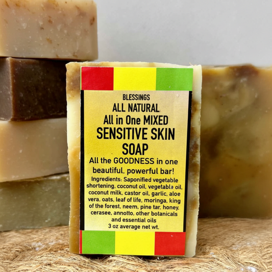 All Natural Skincare Blessings All in One Mixed Sensitive Skin Soap
