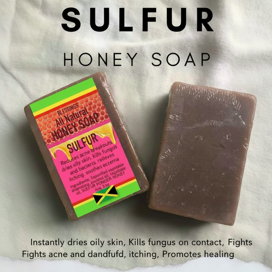 All Natural Skincare Blessings Honey Soap Sulfur