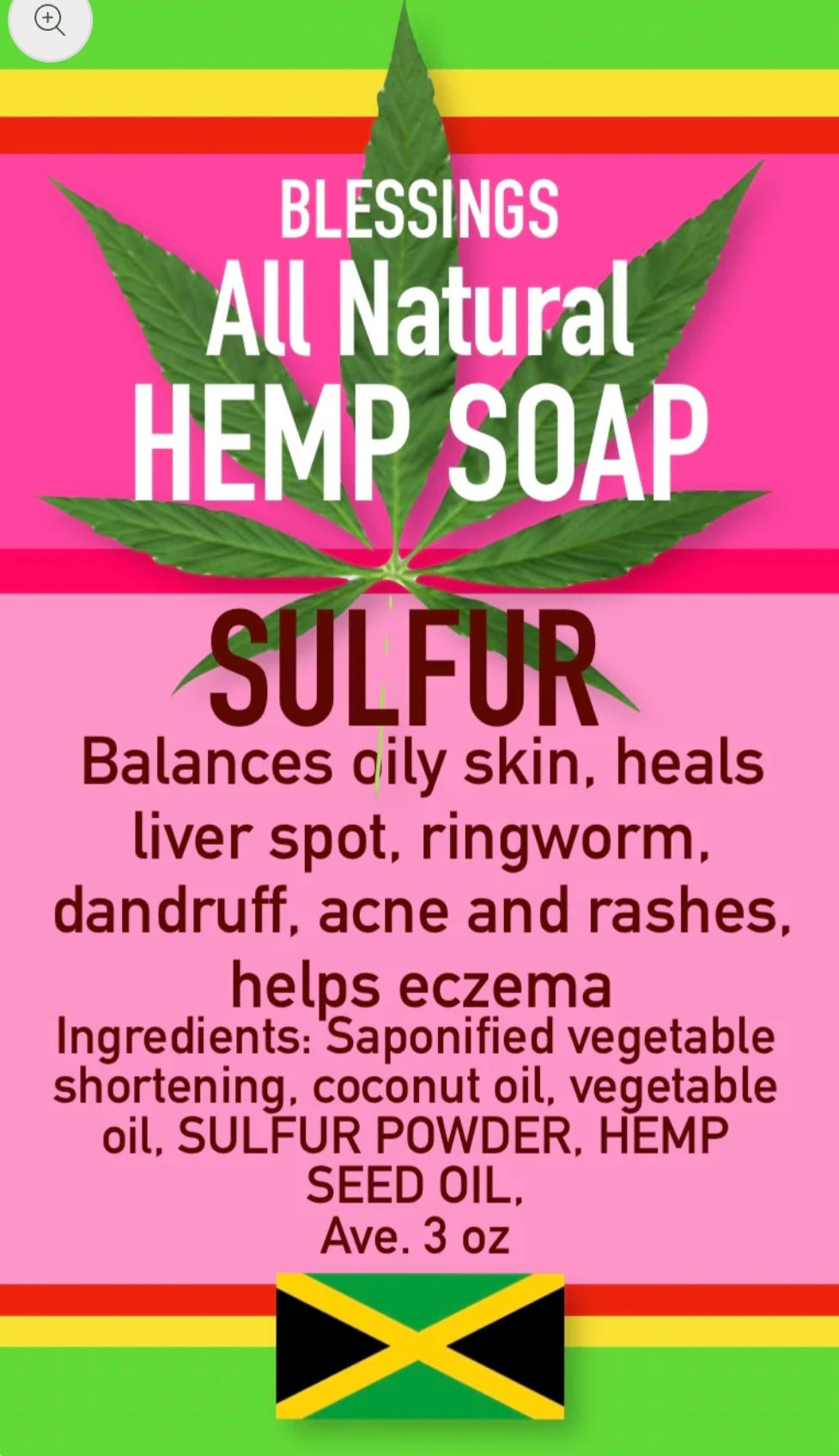 All Natural Hemp Soap Sulfur