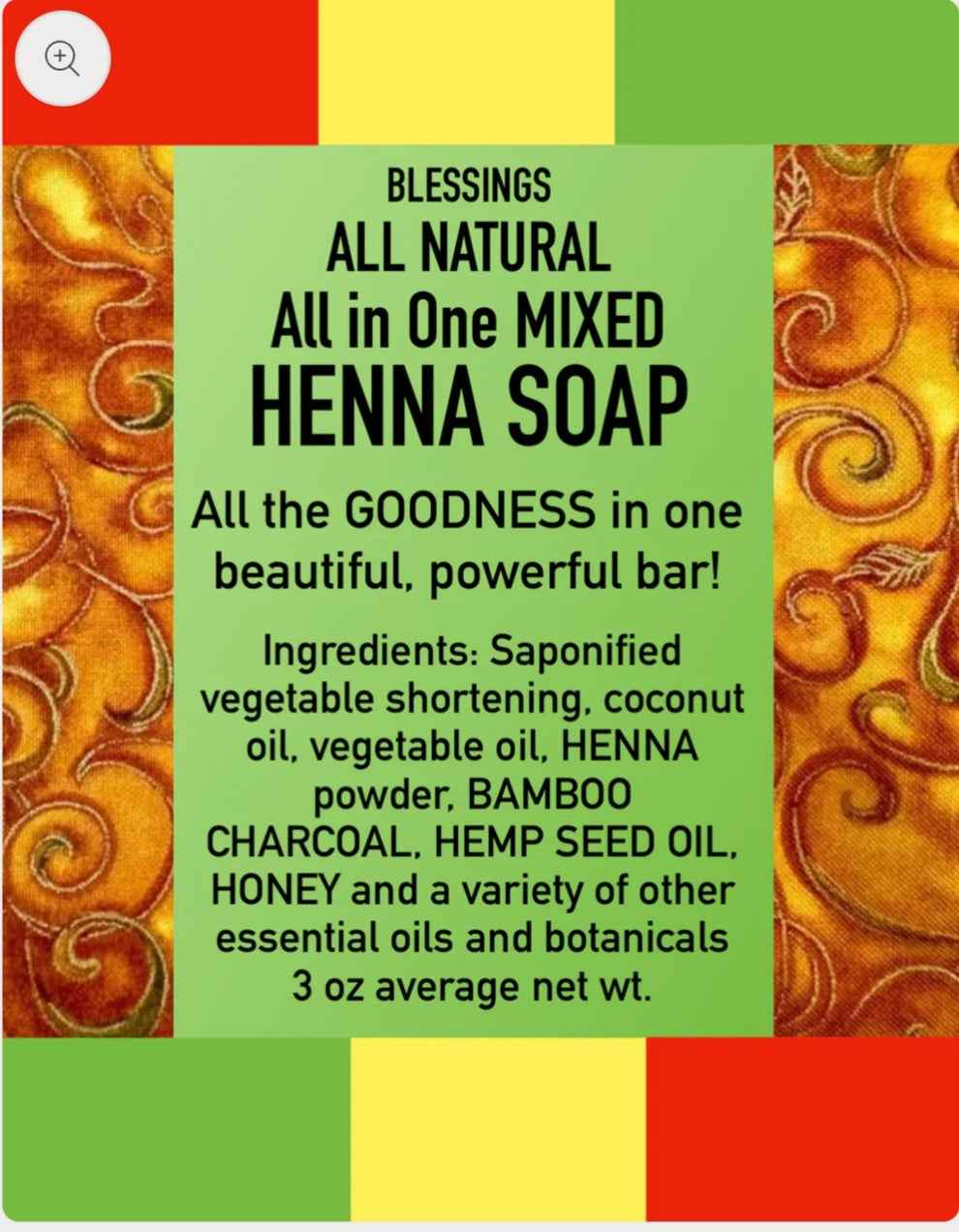All Natural All In One Mixed Henna Soap