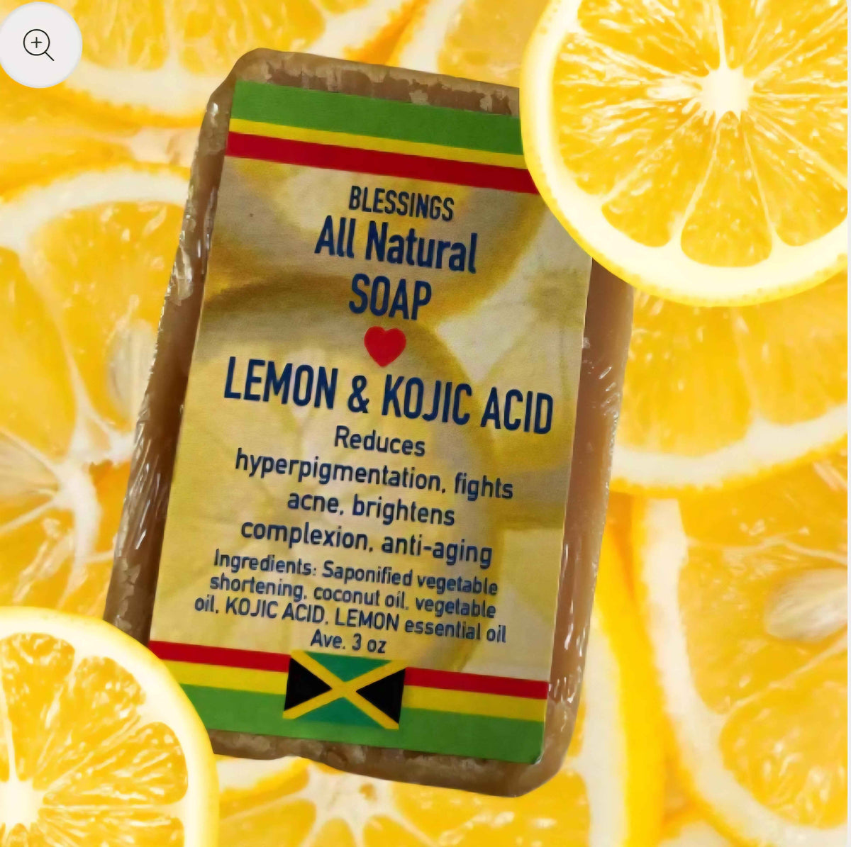 All Natural Skincare Blessings Lemon & Kojic Acid Soap - Jamaican Naturals