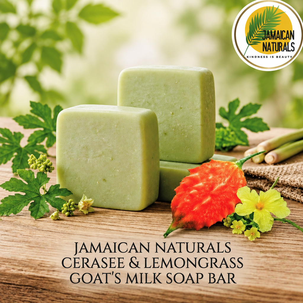 Jamaican Naturals Cerasee & Lemongrass Goat's Milk Soap Bar (5ozs./141g)
